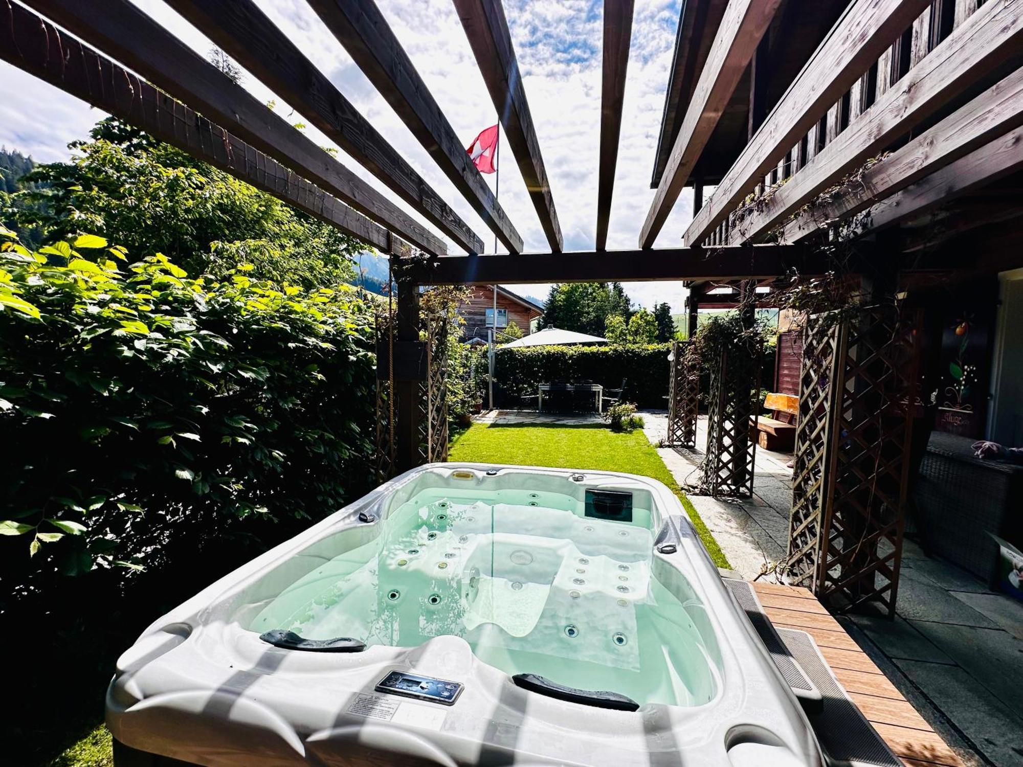 The Swiss Paradise 2 Apartment With Garden, Whirlpool, And Mountain Panorama Wirzweli Dış mekan fotoğraf